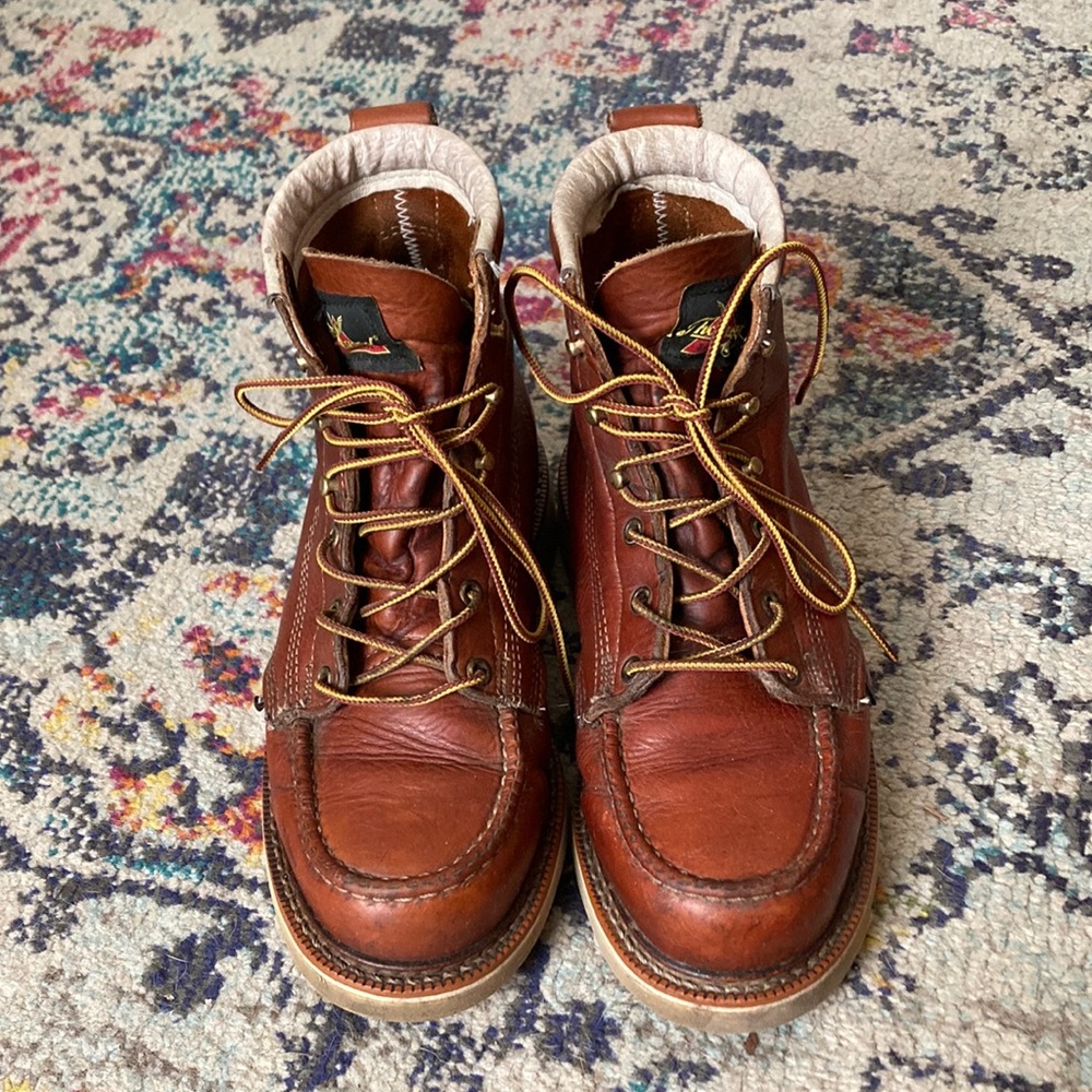 Thorogood 6" Moc Toe Wedge Lace-Up Work Boots 814-4200 6 EE Non-Safety
